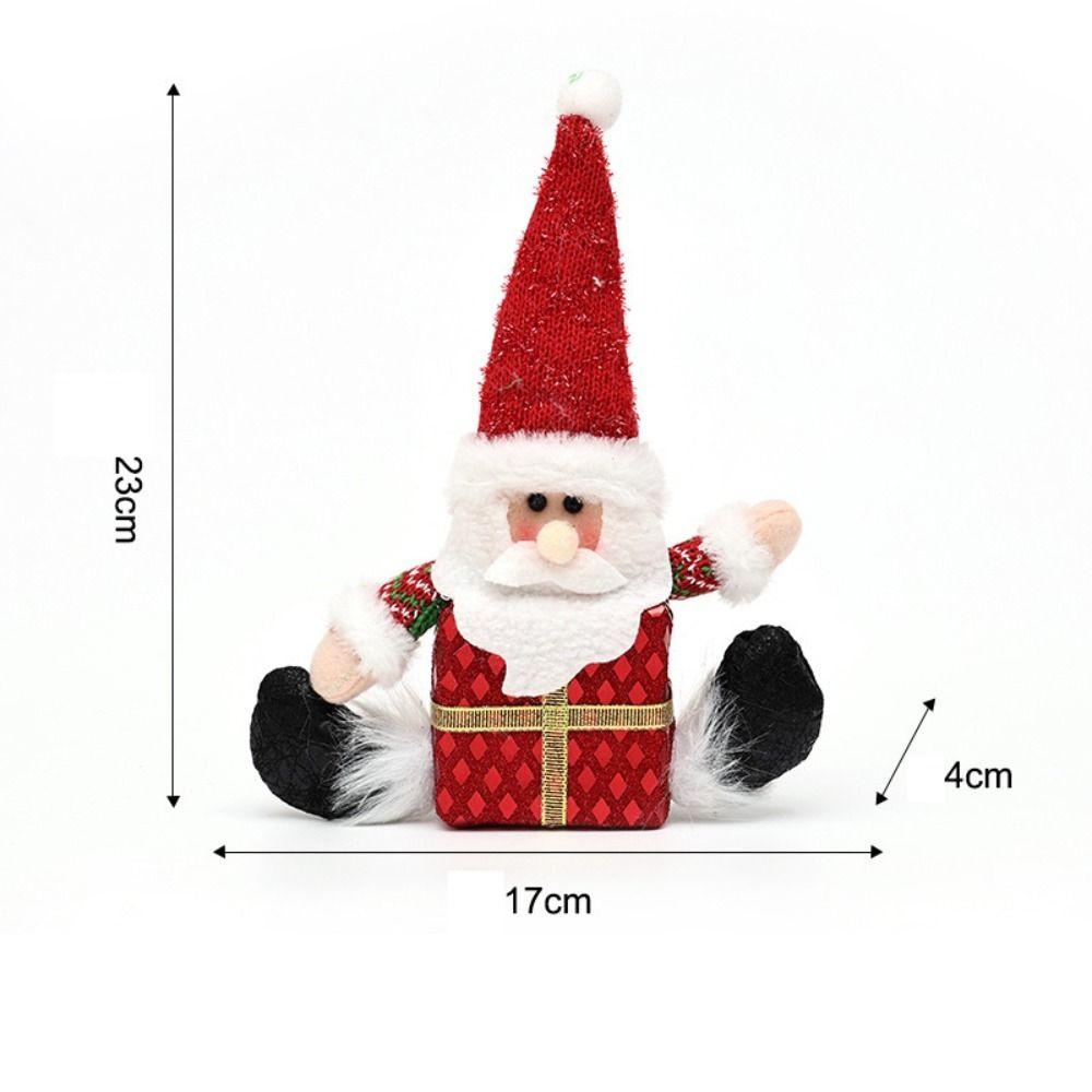 Hanging Style Christmas Hanging Ornament Creative Santa Claus Figurine New Gift Box Doll Holiday