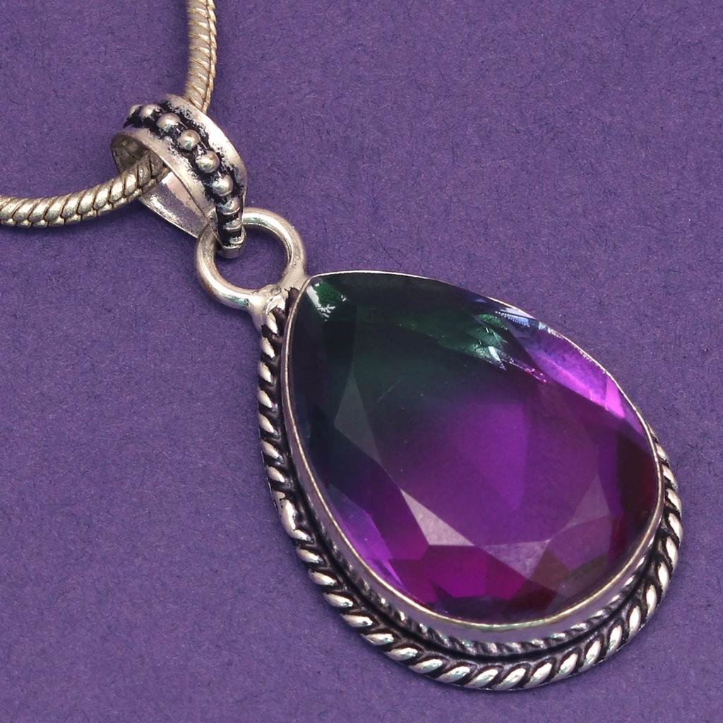 Bio-Turmalin-Quarz-Schmuckset 18-20'' handgefertigt für Damen Unisex neu