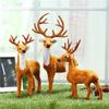 Desktop Model Elk Plush Christmas Decoration Reindeer Ornament Miniature Figurine Simulation Deer