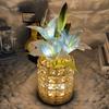 Yousheng Decorative Lights Lily Table Lamp USB Rechargeable Acrylic Crystal Vase Lamp with 3 Color Touch Dimmable Night Light for
