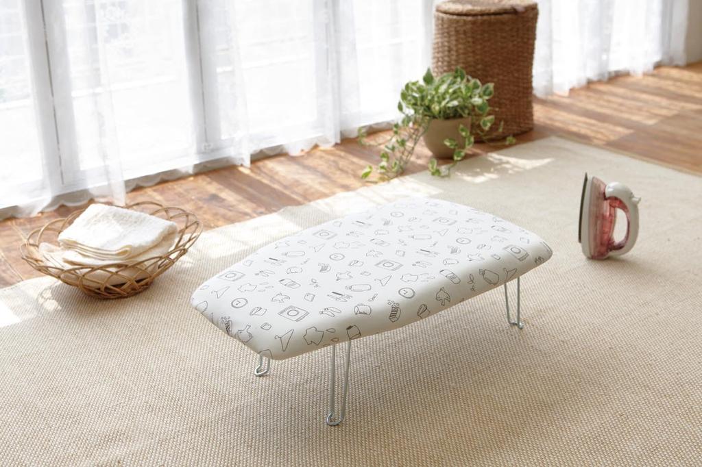 Yamazaki Pitatto Press Ironing Board with Closet Steel Mesh 7803 Hooks, Laundry, Approx. 60x36x20cm, Storage, Construction,
