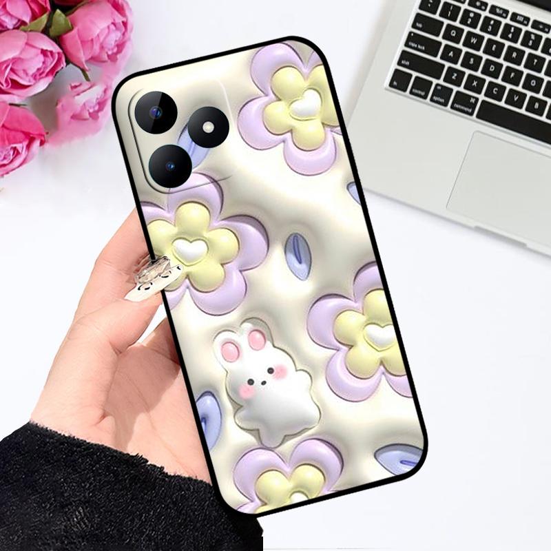 Cartoon Fashion Case For Realme Note 50 Coque Narzo N53 TPU Silicone Phone Covers For Oppo Realme C51 C51s C53 4G Soft Bumper