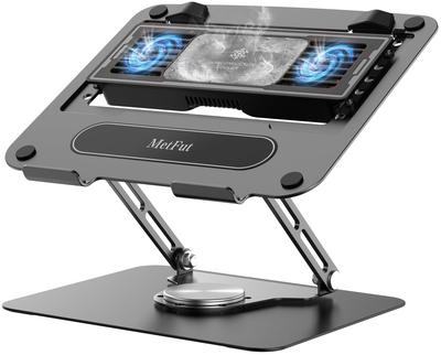 Suport de răcire pentru laptop MetFut cu cooler termoelectric Peltier detașabil, suport rotativ ajustabil la 360 de grade, oțel carbon robust, 20 dB