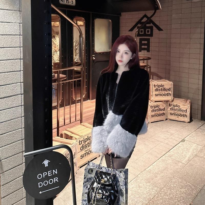 New Imitation Fox Fur Women's Light Winter Small Black Fur Coat Thousand Gold Wind Imitation Mink Coat