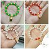 Delicate Imitation Marble Stone Bracelet Chinese Style Beaded Bangles  Men Women