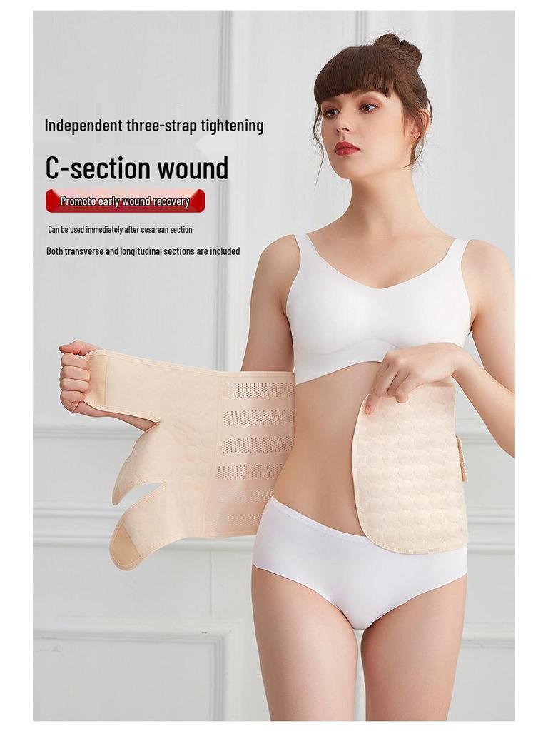 3-w-1 Poporodowy Pas Brzuszny i Talia dla Cesarskiego Cięcia i Porodu Naturalnego, Rozmiar Plus