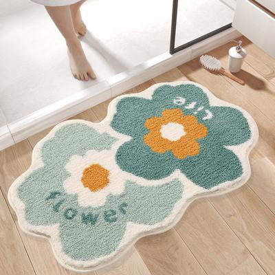 Bathroom Flocking Carpet Floor Mat Bathroom Bathroom Strong Water Absorption Household Bedroom Dirt-resistant Non-slip Mat