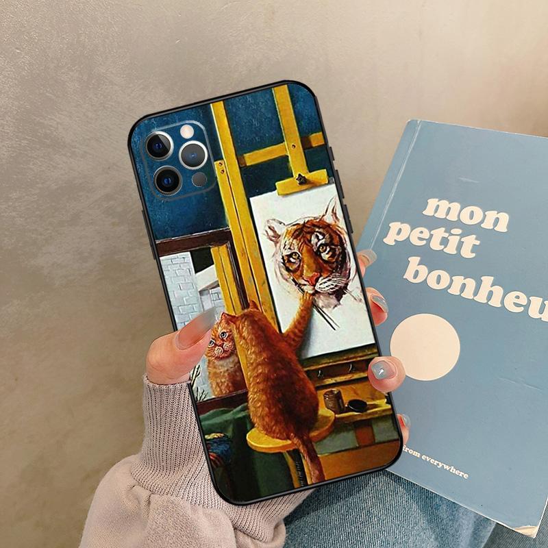 

Animal Big Cat Kitten Tiger Case For iPhone 17 Air 14 16 15 11 12 13 Pro Max 12 mini XR 15 16 Plus 16e Back Cover Shell iPhone 11Pro MAX