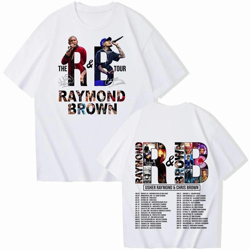 

2026 Summer Fashion Trendy Tee Chris Brown and Usher Tour Tshirt Unisex Women Harajuku Short Sleeve Oneck Casual Shirt Streetwear S