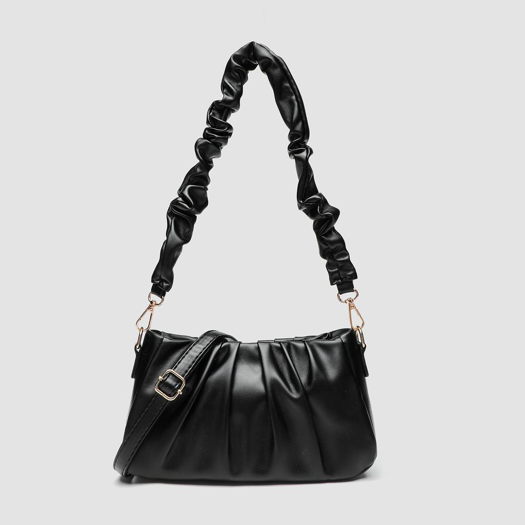 New trendy fashion pleated cloud underarm bag versatile commuter simple portable shoulder crossbody baguette bag women
