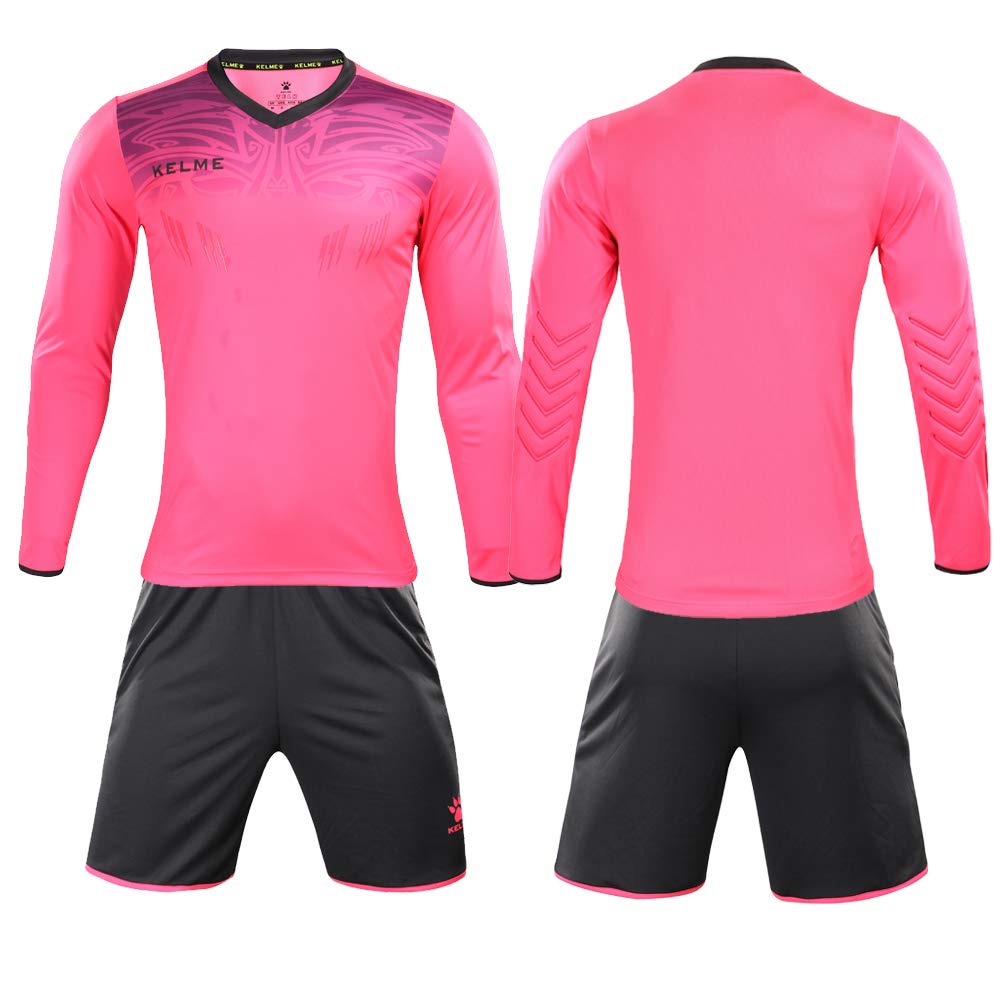 Kelme Goalkeeper Shirt & Pants Set, Neon Rose X Dark Gray, Size L, 3871007