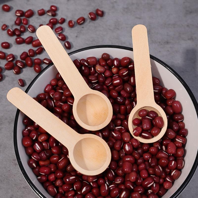 50/10PCS Mini Wooden Spoons Short Handle Honey Coffee Tea Spoons Kitchen Spice Condiment Spoons Home Kitchen Cooking Gadgets