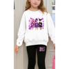 Girls' Cartoon Girl Casual Comfortable Soft Loose Pullover Sweatshirt and Leggings 2-Piece Set, New Autumn/Winter, Playful, Sweet and Cool Style