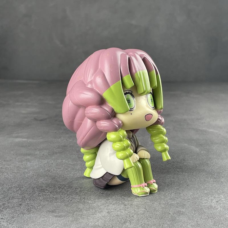 Demon Slayer Kanroji Mitsuri Shinazugawa Sanemi Kawaii Q Ver. PVC Actionfigur Anime Figur Modell Spielzeug Sammlung Puppe Geschenk