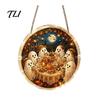 Unique Craftsmanship Hanging Disk Halloween Acrylic Puzzle Sun Catcher, DIY Spooky Suncatcher Kit, Theme Room Decor Gothic Stained Glass Window