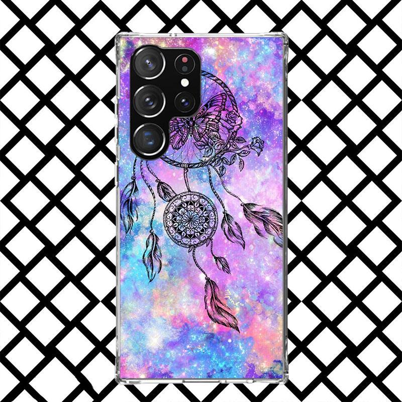 Retro Feather Dreamcatcher Phone Case for Samsung Galaxy S26 S25 Edge S24 S23 Ultra S22 Plus S21 FE S20 + Soft Cover Print Funda