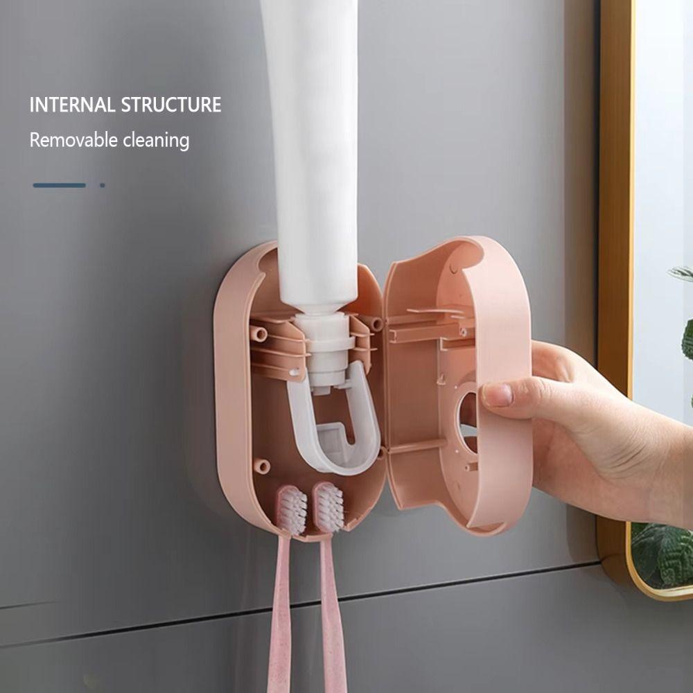 Automatic Toothpaste Dispenser Wall Mounted Stand Lazy Toothbrush Holder Toothpaste Squeezers  Home