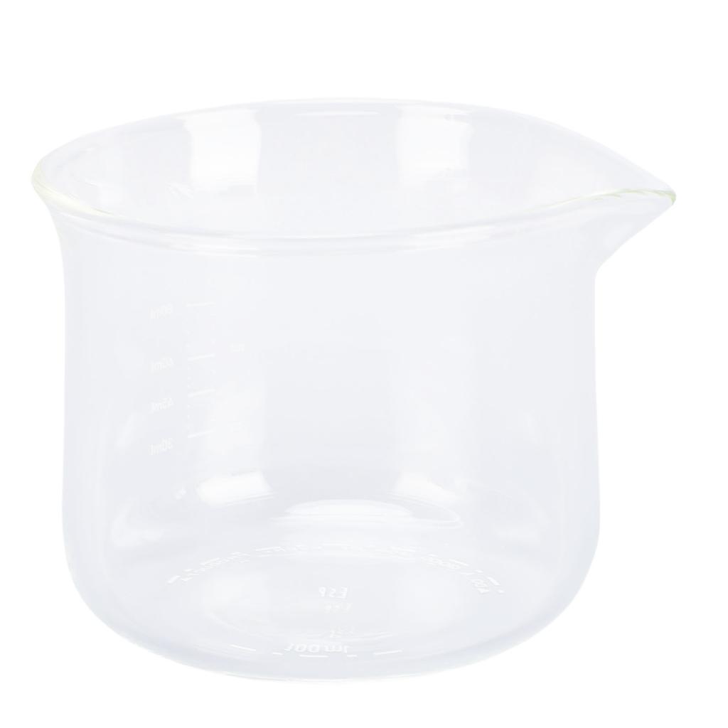 Coffee Concentration Cup High Borosilicate Glass with Scale 100ml Measuring Cup V Shaped Mouth Milk Frothing Pitcher