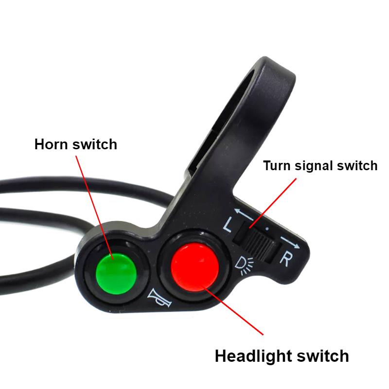 Motorcycle Scooter 7/8" Handlebar Horn Turn Signals Lights Controller Switch Motorcycle Modified Parts Handlebar Switch