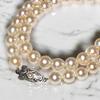 Used Comes with a certificate of authenticity [Semi-Hanadama class] Akoya pearl pearl necklace Pearl SILVER stamp 7-7.5mm Pearl jewelry Glossy
