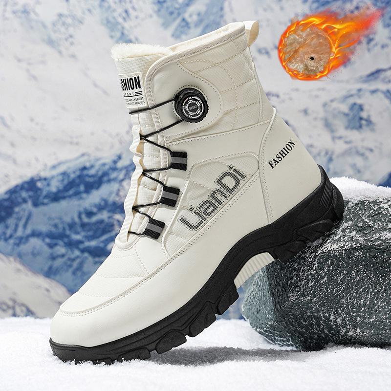 Winter New Trendy High Top Comfortable Thick Bottom Casual Sports Plus Velvet Thickened Warm Cotton Boots for Men