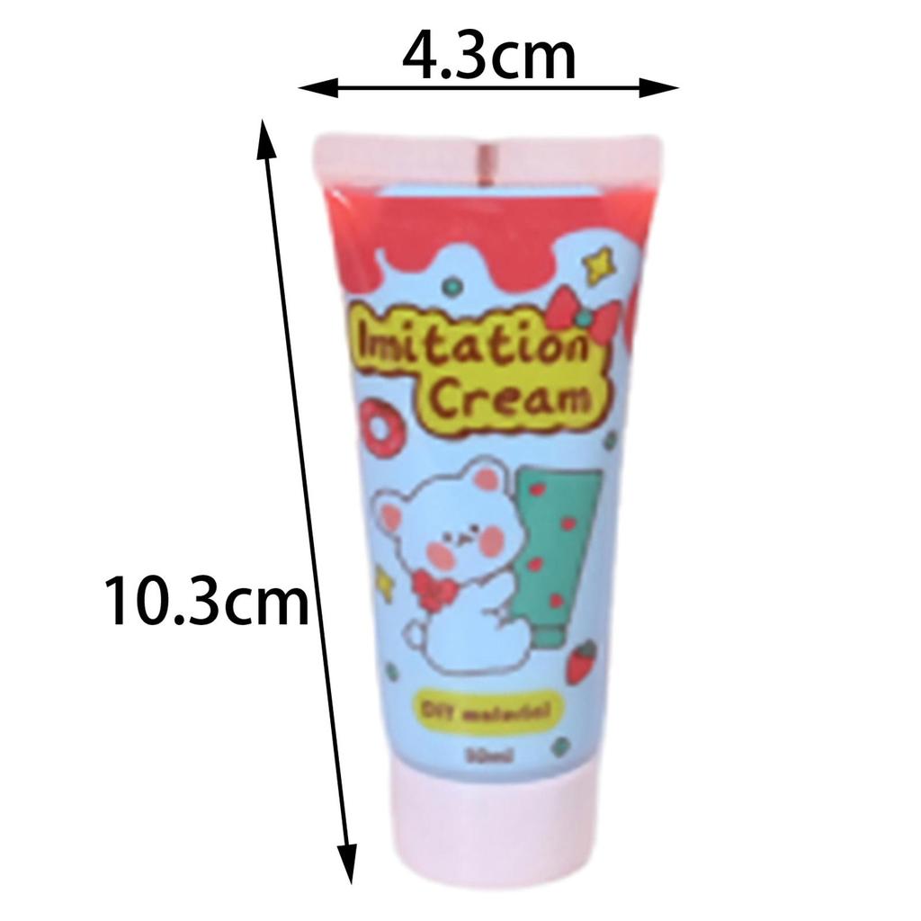 6x Krémové lepidlo DIY Pouzdro na telefon 50G Sada lepidla na šlehačku Hliněné krémy pro tvarování pouzder na telefon