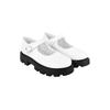 Shoetopia Smart Casual Buckle Detailed White Loafers For Women & Girls /Uk5
