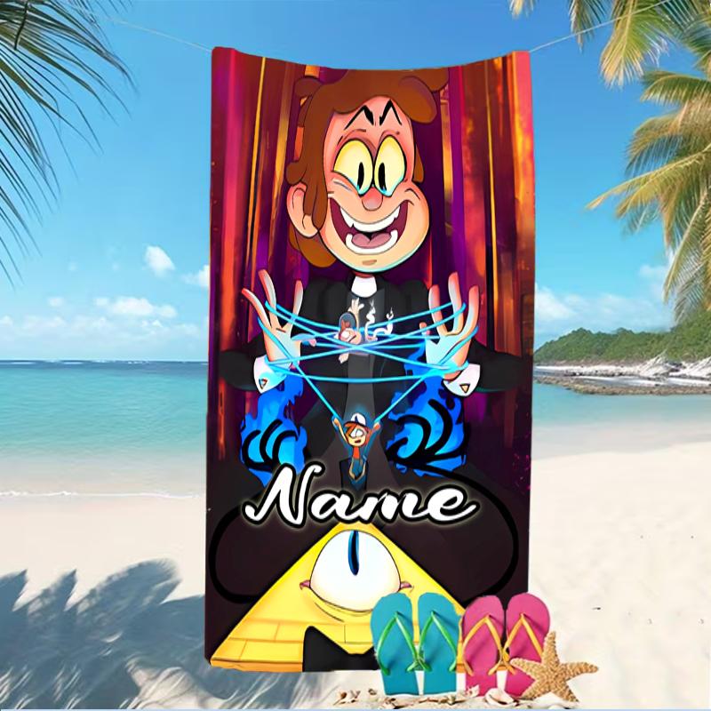 Customizable personalized beach towels Gravity Falls themed designs.Suitable for the beach, yoga, sports;ideal as beach accessories