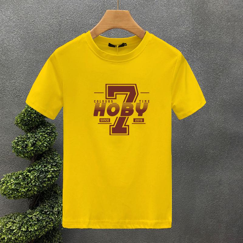 High Quality Luxury Brand 100% Cotton Design Letter 7Printing Tees Summer Harajuku For Men/Women Short Sleeve T-shirt Asian Size