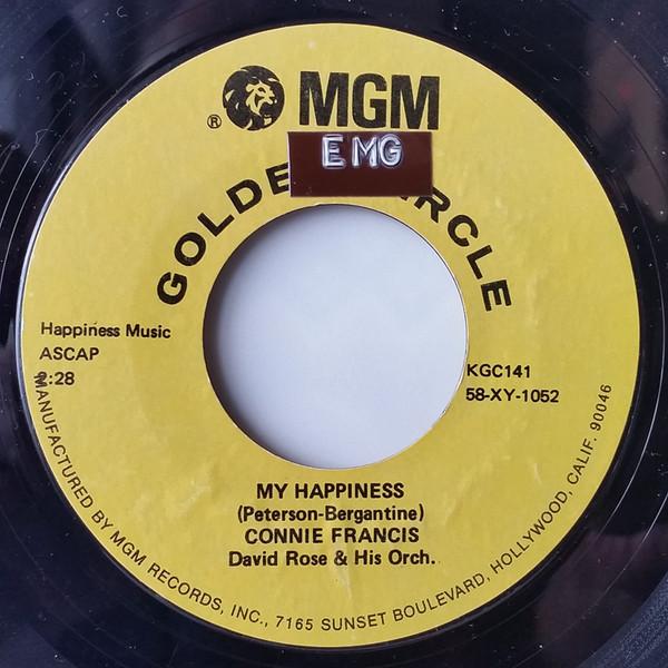 

7inch Record CONNIE FRANCIS My Happiness If I Didnt Care KGC141 MGM Records US Pop Used