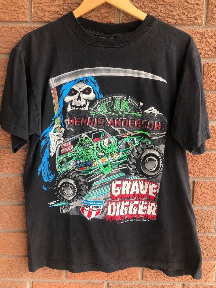 Vintage Grave Digger 1995 Cotton Unisex T-shirt Reprint Size S-5XL KH12369 Unisex T-Shirt S