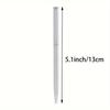 Set of 20 Elegant Silver Stainless Steel Ballpoint Pens - Durable, medium nib, twist-top design, smooth writing, perfect for off