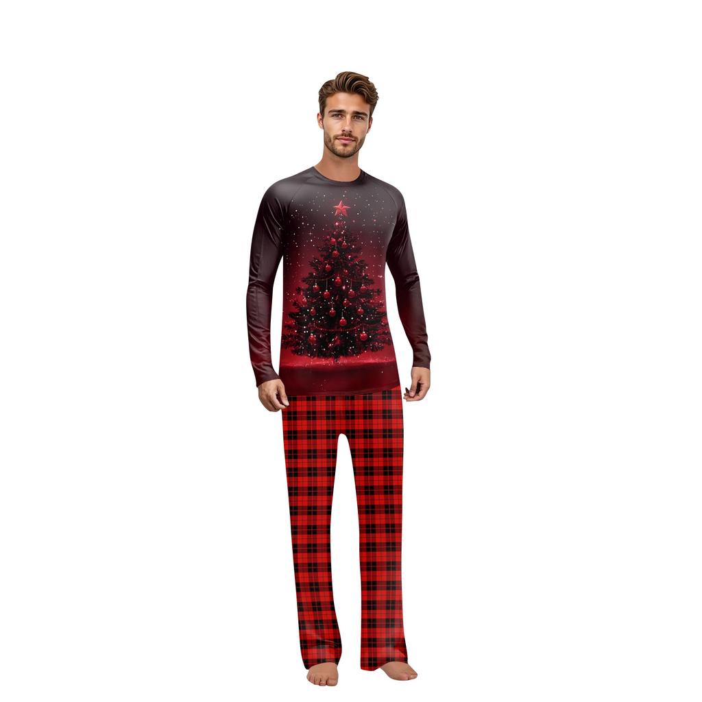 Christmas Prints Family Matching Long Sleeve Tops+Pants Set Family Matching Sets