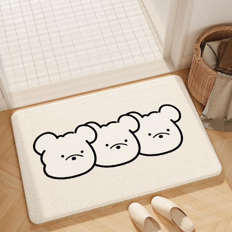 Bathroom Floor Mat Bathroom Anti Slip Quick Drying Foot Mat Entrance Carpet