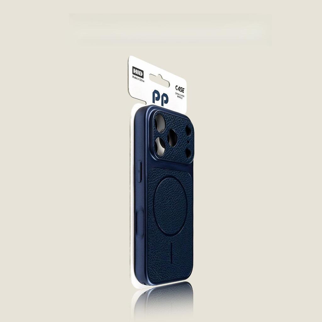 Магнитный чехол iPhone 17 Pro Max с текстурой личи для 16 Pro Max, матовый - Трансформируется за 15 секунд