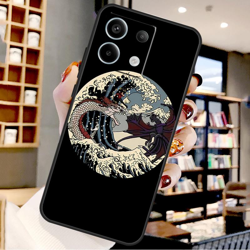 

Японская Волна Аниме Дракон Для Xiaomi Redmi Note 13 Pro 9 10 11 12 14 15 Pro Plus Чехол Для Redmi 15 12C 13C 14C 10C 15C Redmi Note 9