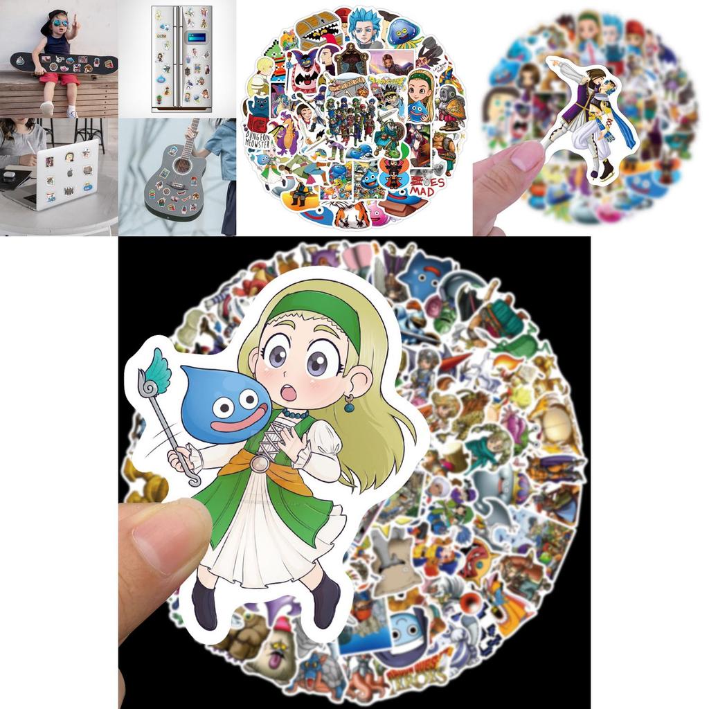 Dragon Quest Pvc Waterproof Stickers Cute Cool Decoration For Phone Laptop Skateboard And More