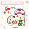 2D Flat, Acrylic Heart Christmas Desktop Decoration, Santa, Reindeer, Snowflakes & Holly Design, Suitable for wall decoration, porch, room, villa, acc