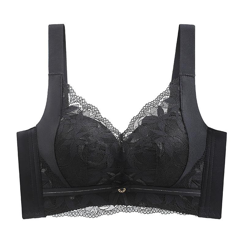 Women Wireless Lace Push Up Bra For Small Chest Anti Sagging Side Support Shaping