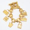 CELINE Bag Motif Charm Macadam Bracelet goldUsed