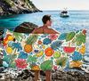 Blue Hibiscus Flower Beach Towel, Microfiber Large Sand Free Quick Dry, Soft Absorbent, for Summer Pool & Beach Beach Towel