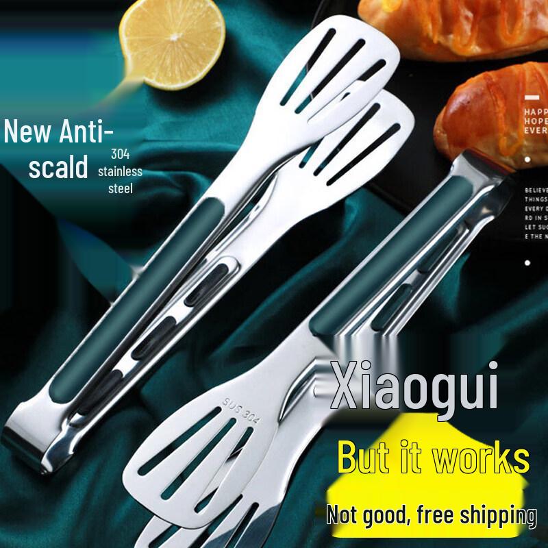 304 Stainless Steel Anti-Scald Kitchen Food Tong