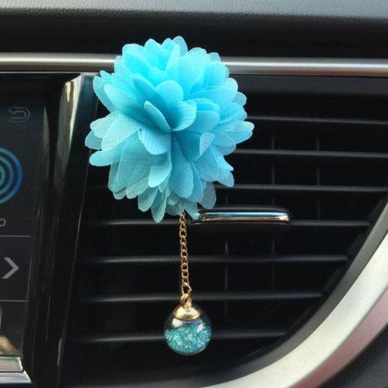 Flower Chain Ball Pendant Car Air Vent Freshener Perfume Clip Aroma Diffuser