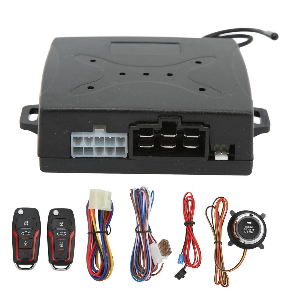 Car Keyless Entry System 12V Anti Theft One Button Start Remote Lock System Universal for Autos