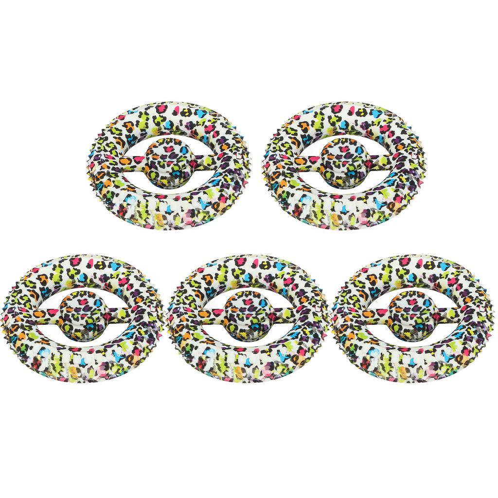 5PCS Round Hand Grip Ring Printed Silicone Fidget Toy Finger Trainer for Rehabilitation Training