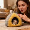 Hamsterbett Halbgeschlossen Winter Baumwolle Höhle Aufhängbar Winter Baumwolle Hamstermöbel Für Chinchilla Kleintier Frettchen Vogel