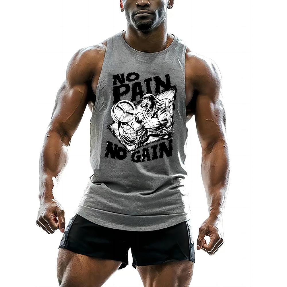 Sommer Rundhals 3D-Druck Top Modische Lässige Fitness Übung Ärmellose Weste Herren T-Shirts