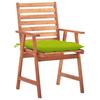 Garden Dining Chairs 2 Pcs with Cushions Solid Acacia Wood