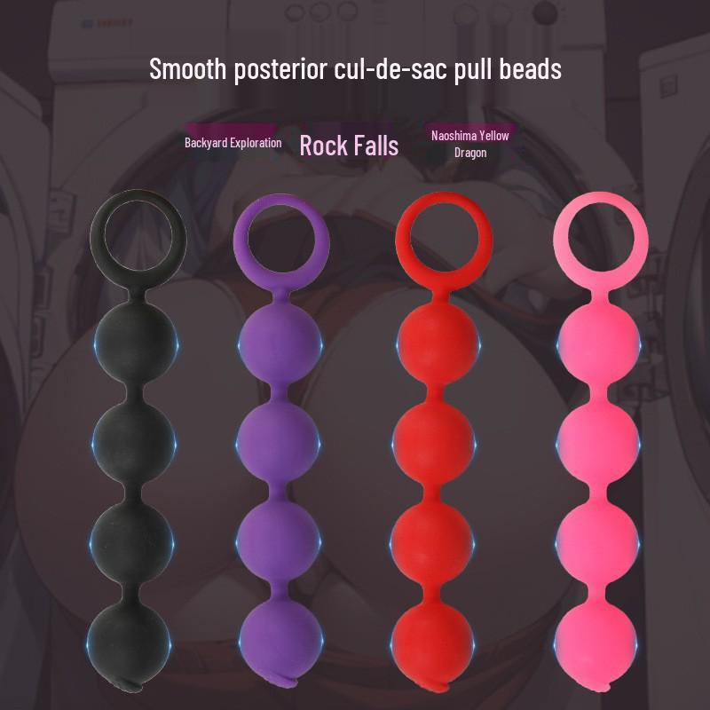 Silicone Rear Garden Bead Unisex Anal Masturbator Adult Toy