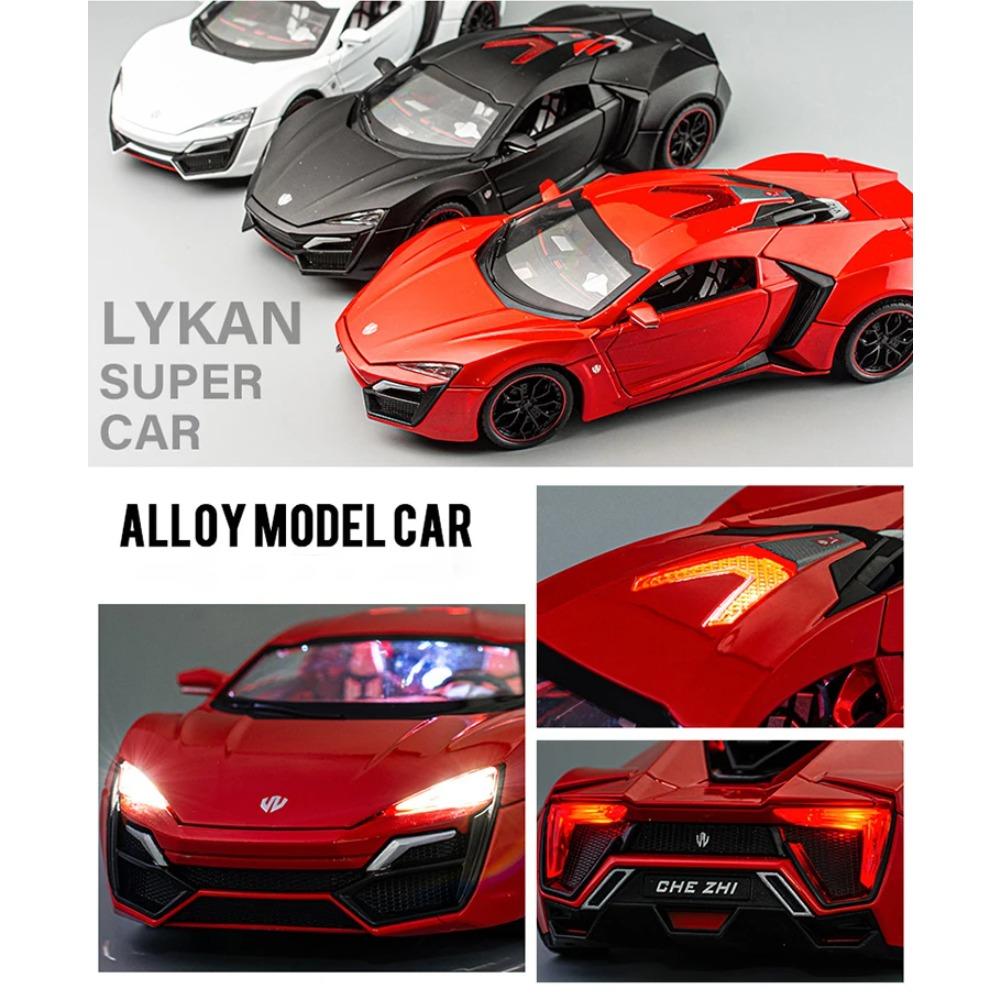 1/24 Lykan Hypersport Supercar Model Diecasts & Toy Vehicles Toy Car Metal Collection Toy Kid Toys for Children Kids Gifts